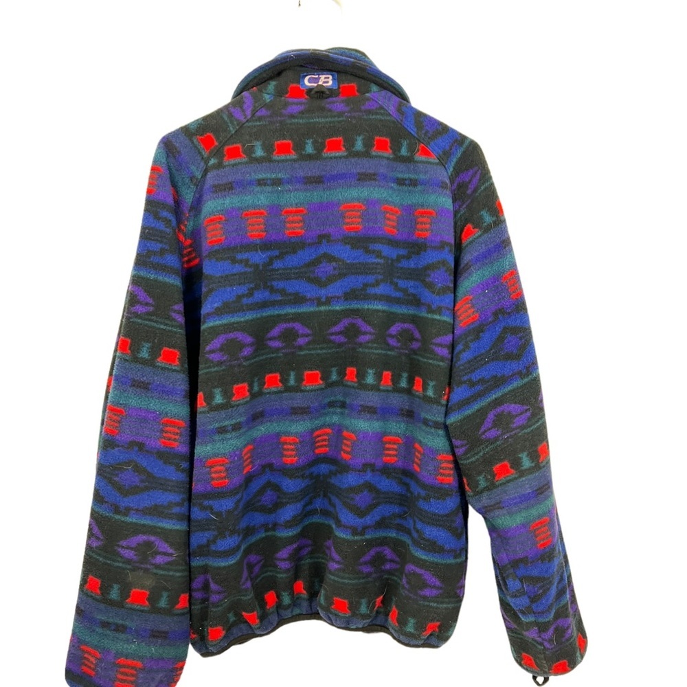 Cb Sports Aztec Fleece Full Zip Up Multi Color Southwest Lined - Picture 10 of 14
